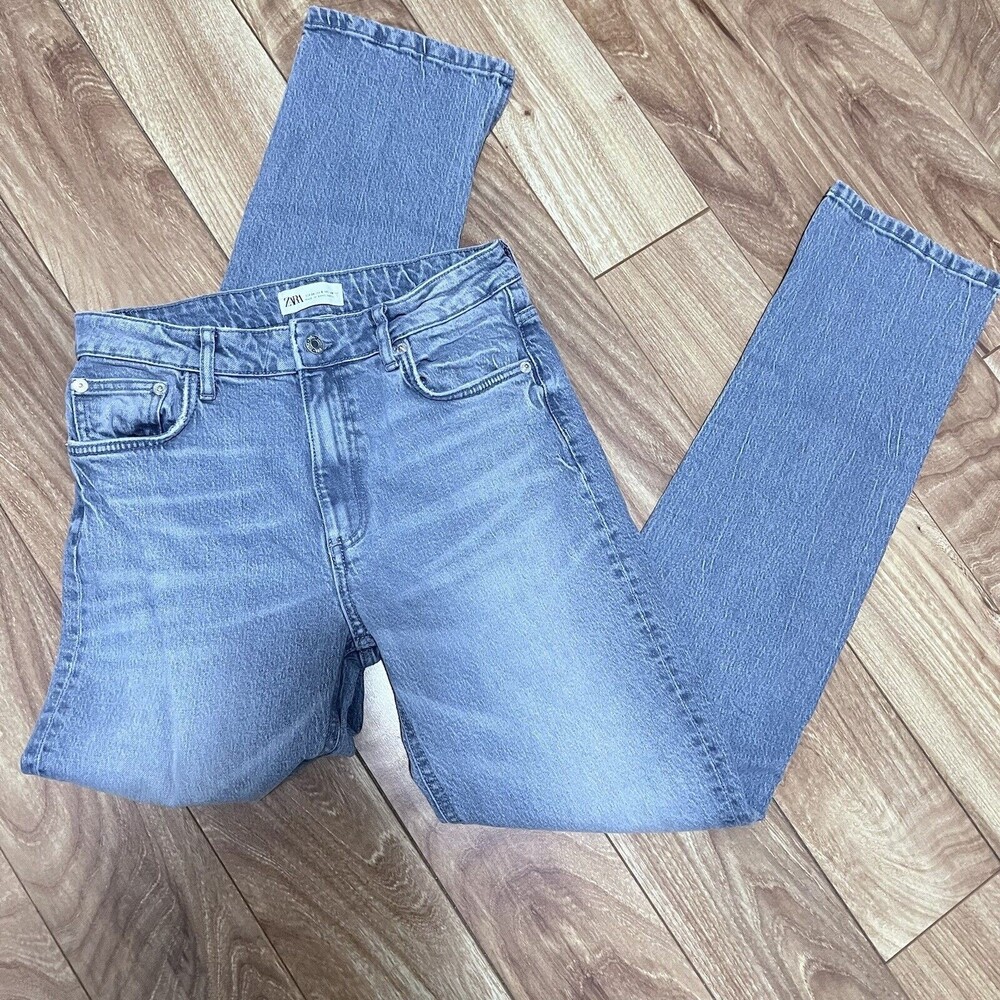 Zara Light Gray Mid Rise Jeans Size US 6 / EUR 38 Y2K Retro Basic Essential